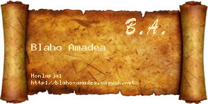 Blaho Amadea névjegykártya